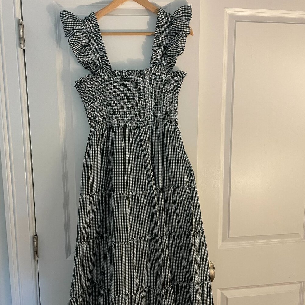 Hill House Ellie Nap Dress Green Gingham